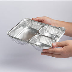 Molde rectángular 3 divisiones - 2045-35-500 - Paquete 50 pzas.