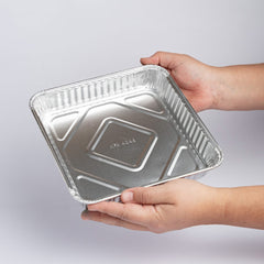 Molde cuadrado mediano 2 libras - 4048-35-500 - Paquete 50 pzas.