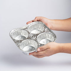 Molde para muffin grande 4 cavidades - 4055-30-300 - Paquete 25 pzas.