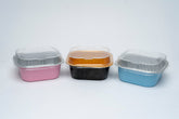 Molde con tapa cuadrado - 300 ml - XB-1110D - Paquete 25 combos