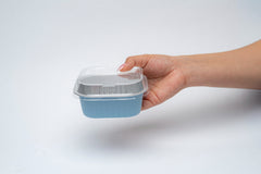 Molde con tapa cuadrado - 300 ml - XB-1110D - Paquete 25 combos