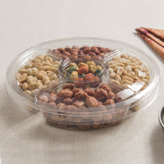 Botanero redondo chico con 4 divisiones - G 540 - Paquete 25 pzas.