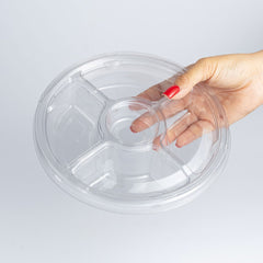 Botanero redondo chico con 4 divisiones - G 540 - Paquete 25 pzas.