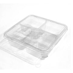 Galvanotek bandeja cuadrada 4 divisiones - G 544 - Paquete 25 pzas.