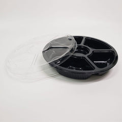 Botanero redondo mediano con 5 divisiones - G 550 - Paquete 25 pzas.