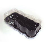 Domo rectangular transparente para pastel con base sólida profesional