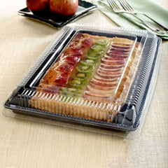 Charola rectangular mediana Galvanotek baja para galleta - G 72 M - Paquete 50 pzas.