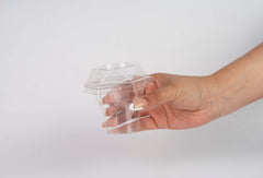 Vaso con tapa diamante 110 ml - 3.7 oz - G 671 - Paquete 25 pzas