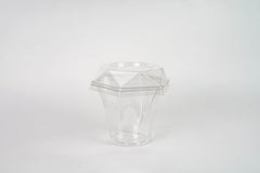 Vaso con tapa diamante 110 ml - 3.7 oz - G 671 - Paquete 25 pzas