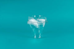 Vaso con tapa diamante 180 ml - 6 oz- G 672 - Paquete 25 pzas