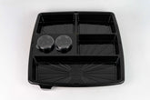 Bandeja oriental con 5 divisiones con vasos - GO 901 - Paquete 5 pzas