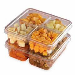 Galvanotek bandeja cuadrada 4 divisiones - G 544 - Paquete 25 pzas.