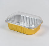 Molde rectangular dorado 510 ml. - 17 oz - XB-1611-2 - Paquete 25 combos.