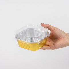 Recipientes desechables para pasteles, moldes para flan, pudín, suflé, fiesta, boda (dorado)