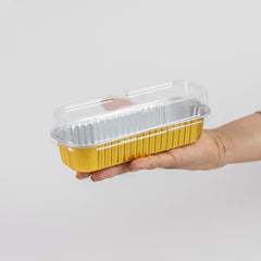 Moldes de aluminio con tapa. Paquete con 25 piezas