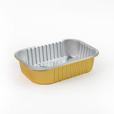 Molde De Aluminio Rectangular Dorado 20x14.5x6cm