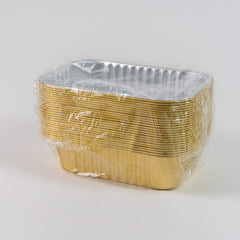 Moldes De Aluminio Rectangular Dorado 20x14.5x6cm