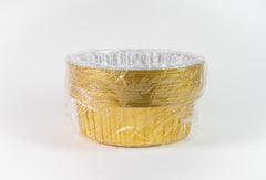 Molde redondo dorado profundo - XB-250D - Paquete 10 pzas con tapa