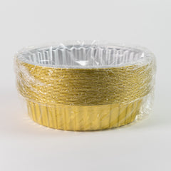 Molde redondo aluminio dorado