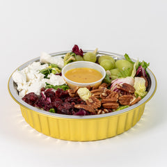 Molde redondo aluminio dorado profundo