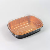 Contenedor de aluminio, con tapa de plástico