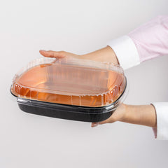 Contenedor de aluminio, con tapa