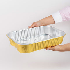 Moldes de aluminio 31*20.5cm paquete con 25 piezas. Insumos de repostería a domicilio