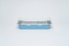 Molde con tapa rectangular azul 200 ml - 7 oz - XB-1605S A - Combo 25 piezas con tapa