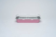 Molde con tapa rectangular rosa 200 ml - 7 oz - XB-1605S R - Combo 25 piezas con tapa
