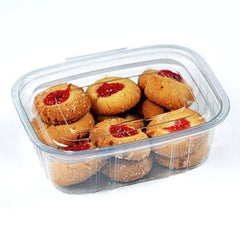 Contenedor rectangular chico con tapa bisagra y cierre hermético - GA 88 - Paquete 100 pzas.