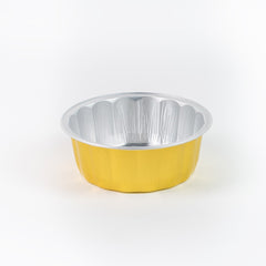 Molde redondo dorado 270 ml D10*4 cm Paquete con 5 piezas