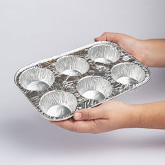 Molde para muffin normal 6 cavidades -XB-6-2517 - Paquete 25 pzas.