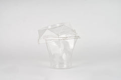 Vaso con tapa diamante 180 ml - 6 oz- G 672 - Paquete 25 pzas