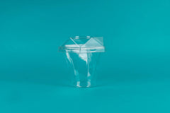 Vaso con tapa diamante 250 ml - 8.5 oz - G 673 - Paquete 25 pzas