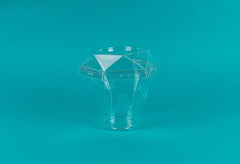 Vaso con tapa diamante 250 ml - 8.5 oz - G 673 - Paquete 25 pzas
