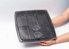 Bandeja oriental con 5 divisiones con vasos - GO 901 - Paquete 5 pzas