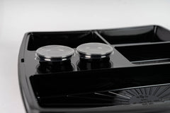 Bandeja oriental con 5 divisiones con vasos - GO 901 - Paquete 5 pzas