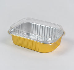 Molde rectangular dorado 510 ml. - 17 oz - XB-1611-2 - Paquete 25 combos.