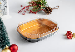 Molde con tapa rectangular  negro - dorado  770 ml - XB-2116