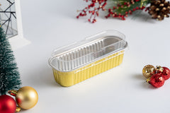 Molde con tapa rectangular dorado 260 ml XB-1606D