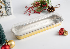 Molde con tapa rectangular dorado 730ml XB-M730