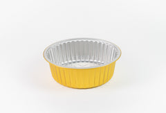 Molde redondo dorado profundo - XB-250D - Paquete 10 pzas con tapa