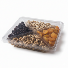 Botanero cuadrado con 4 divisiones - G 545 - Paquete 25 pzas.